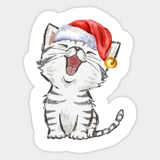 Cat Christmas Sticker